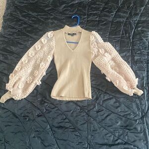 Floral long sleeve sweater